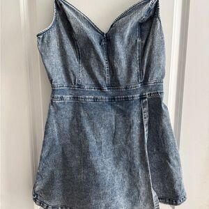 Flying Tomato Blue Denim Romper